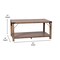 Flash Furniture Rustic Oak Coffee Table with Black Metal Accents ZG-037-OAK-GG - alternate 9